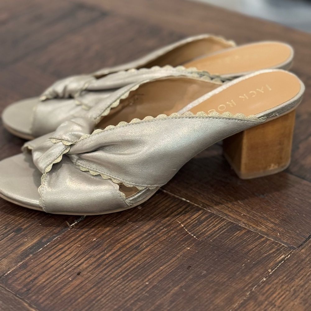 Jack Rogers Women's Gold Heeled Sandals